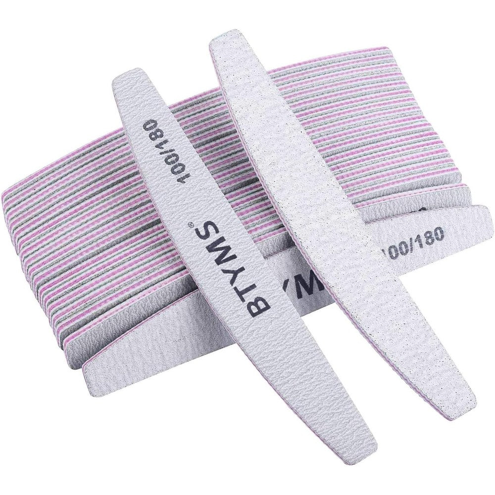 Btyms 100/180 grit nail file and buffer front view professional manicure