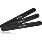 Tweezerman Professional Nail Files pack of three black front view