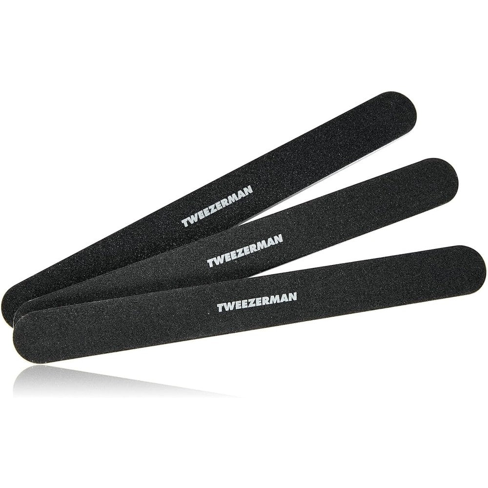 Tweezerman Professional Nail Files pack of three black front view