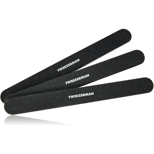 Tweezerman Professional Nail Files pack of three black front view