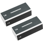 Tweezerman Black Nail Buff 2 Pack front view professional manicure tool