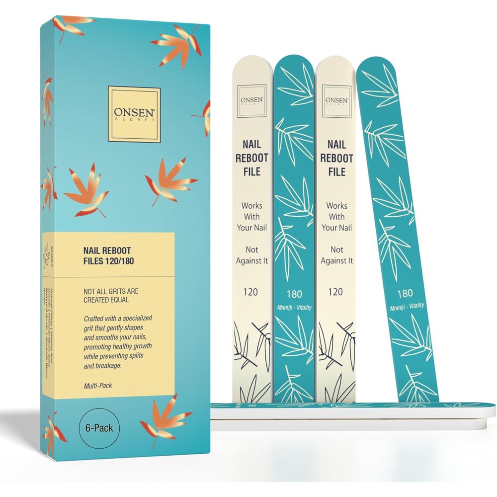 Onsen Secret Japanese Nail File 6 pack professional set