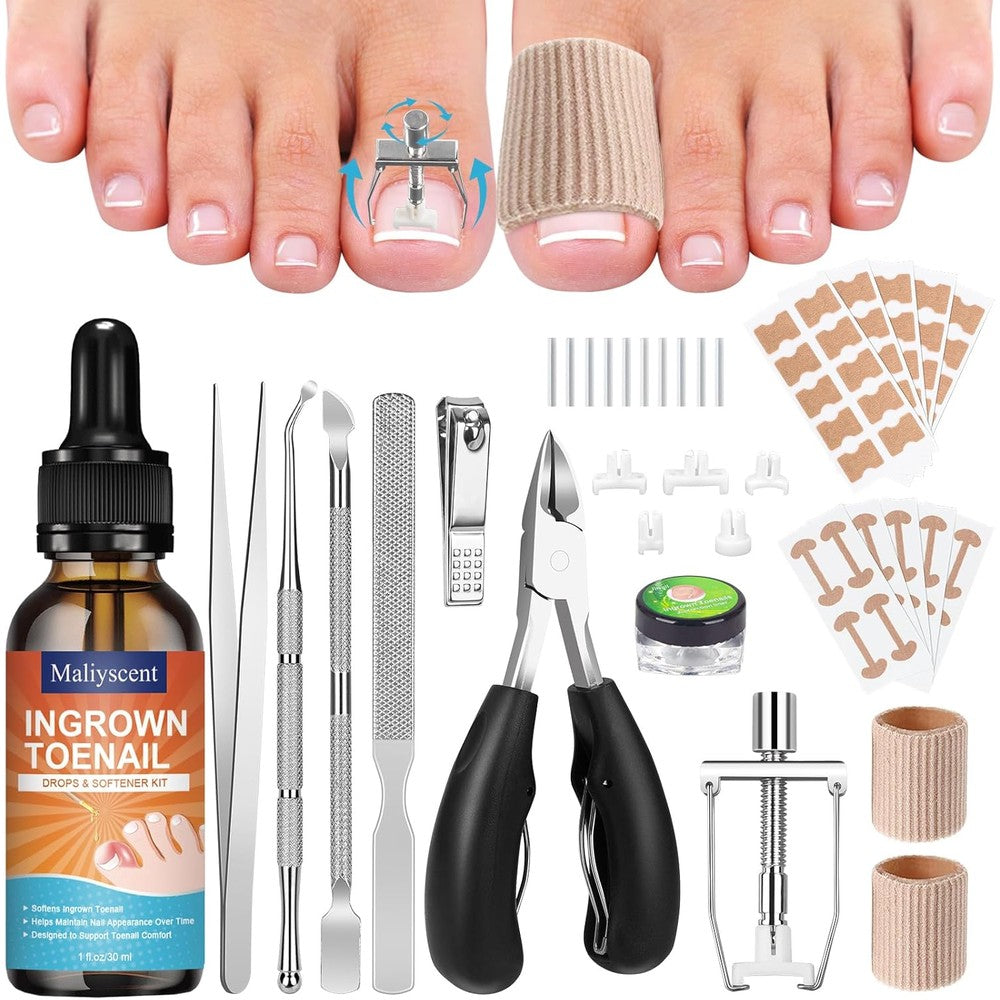 Maliyscent Ingrown Toenail Removal Kit front view professional pedicure set