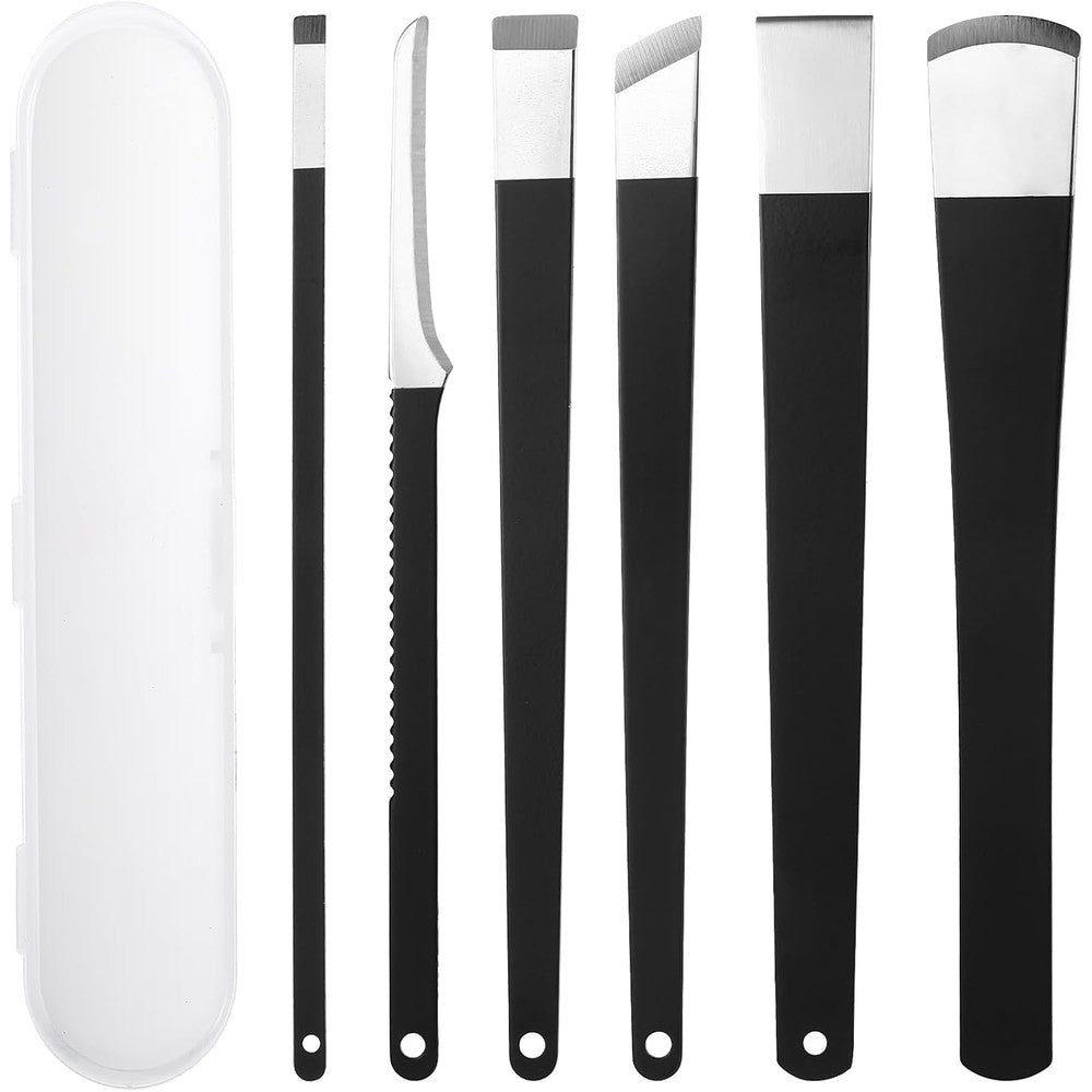 Cobee 6 piece ingrown toenail removal kit and pedicure knife set front view