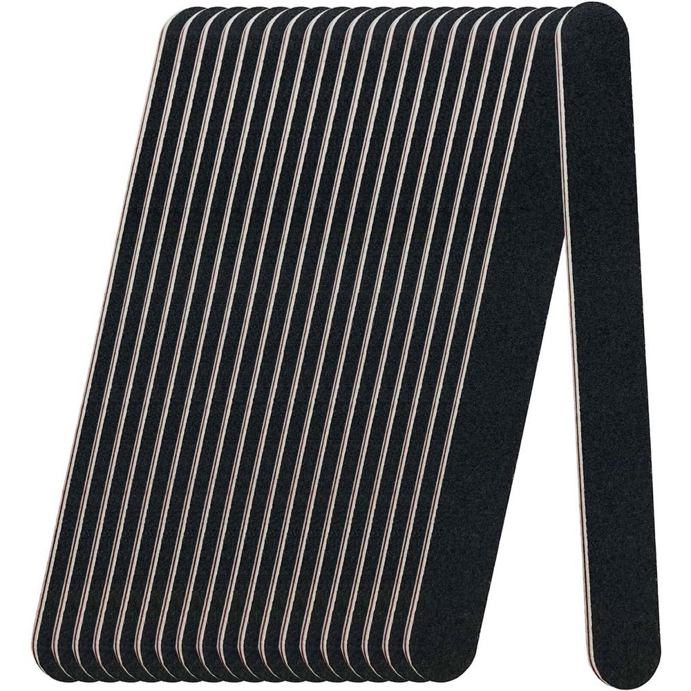 Lnaujs 20 pack 100/180 grit professional nail files front view