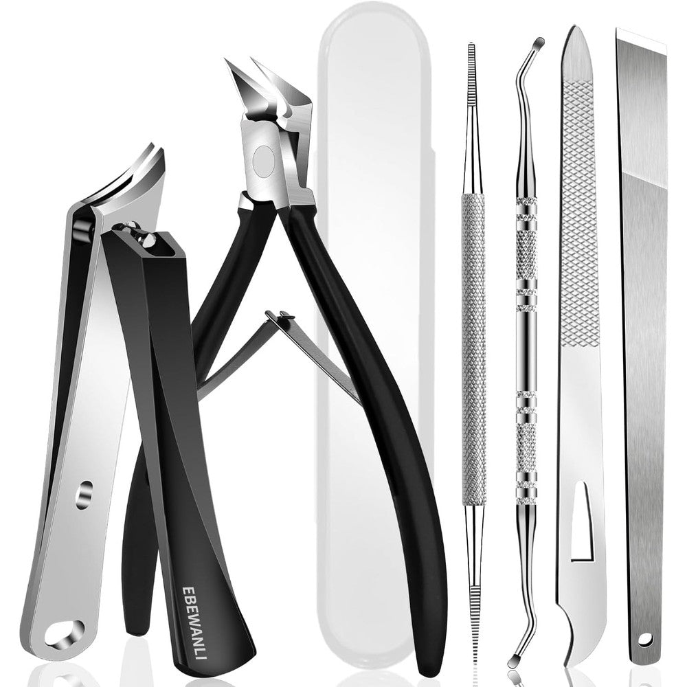 EBEWANLI 6PCS stainless steel ingrown toenail removal kit front view