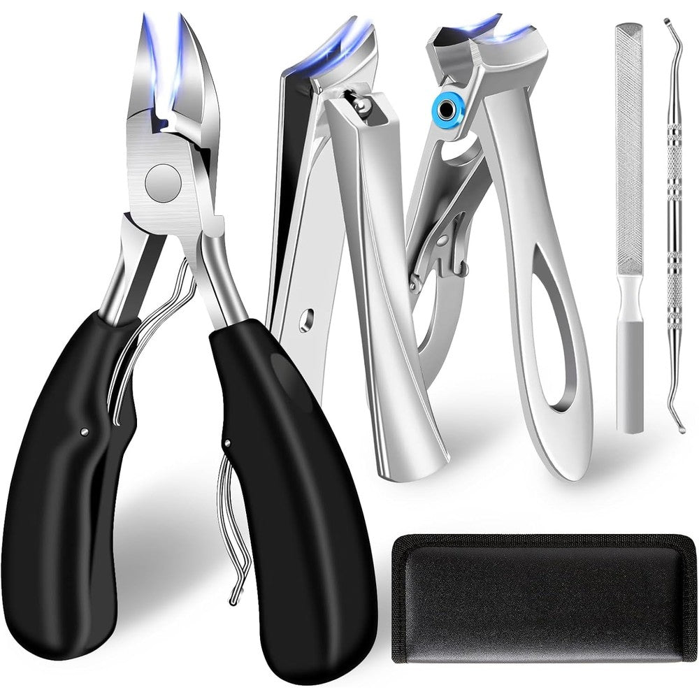 DRMODE 5-piece heavy duty toenail clipper set front view