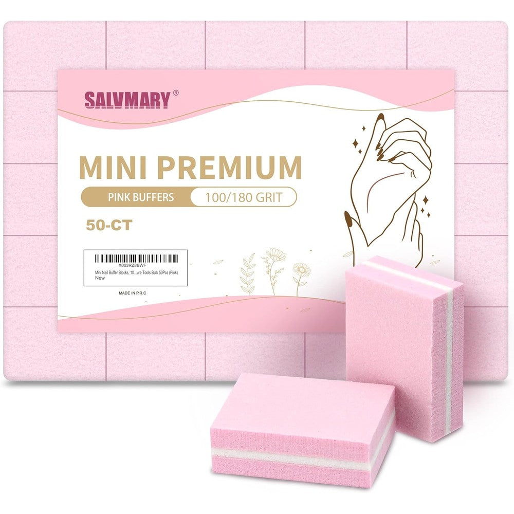 Grover Treaders Mini Nail Buffer Blocks 50 pieces pink front view