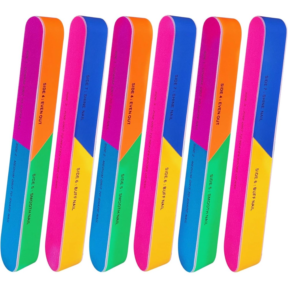 AhaTopia 7 Way Nail Buffer 6 piece set front view