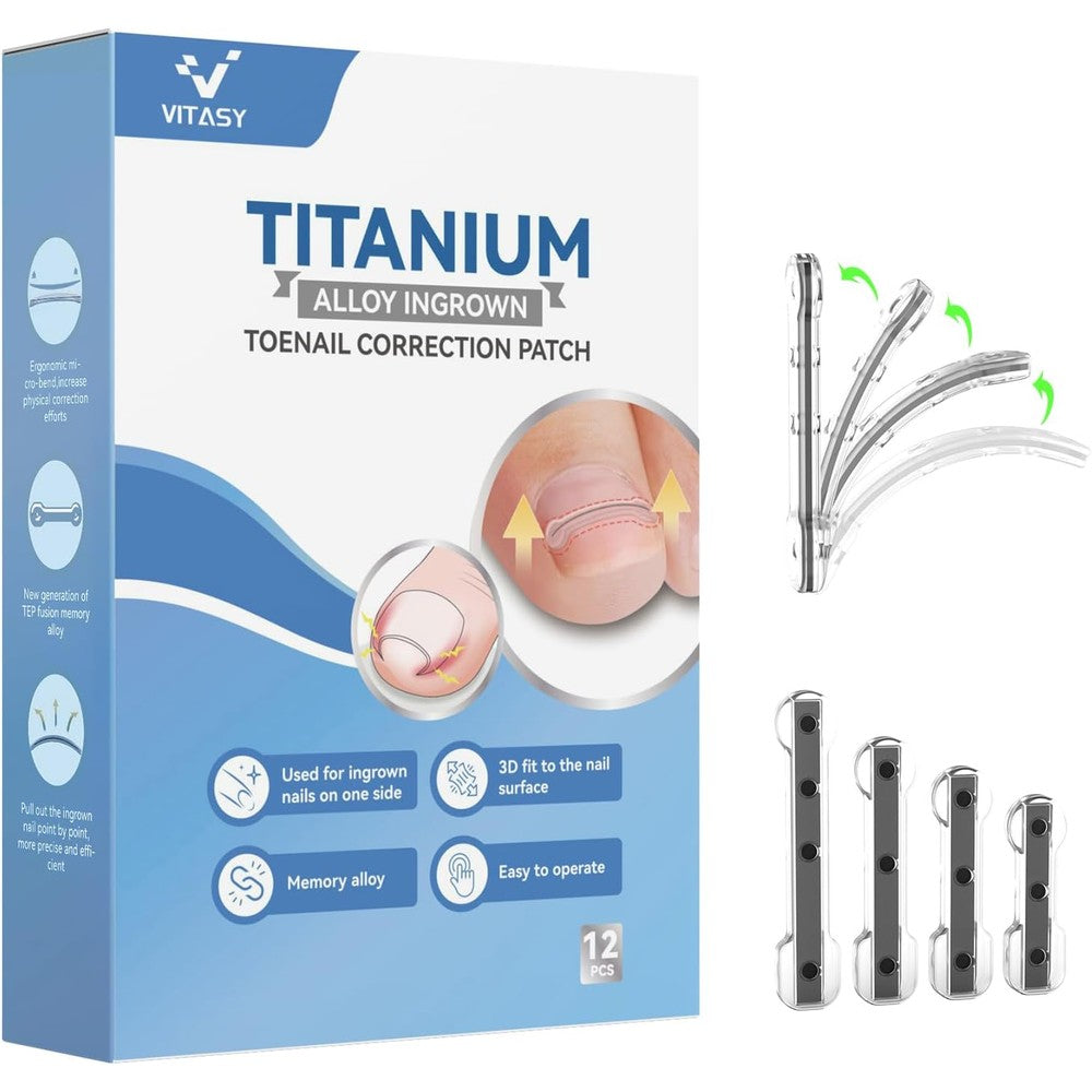 BBTO Vitasy ingrown toenail corrector strips kit front packaging view for curved nail treatment
