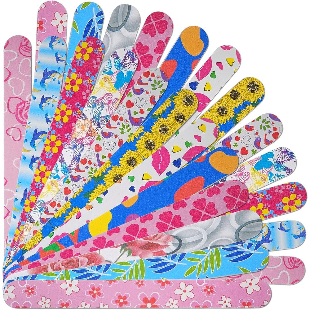 HomeyEra colorful emery board nail files 24 pack front view
