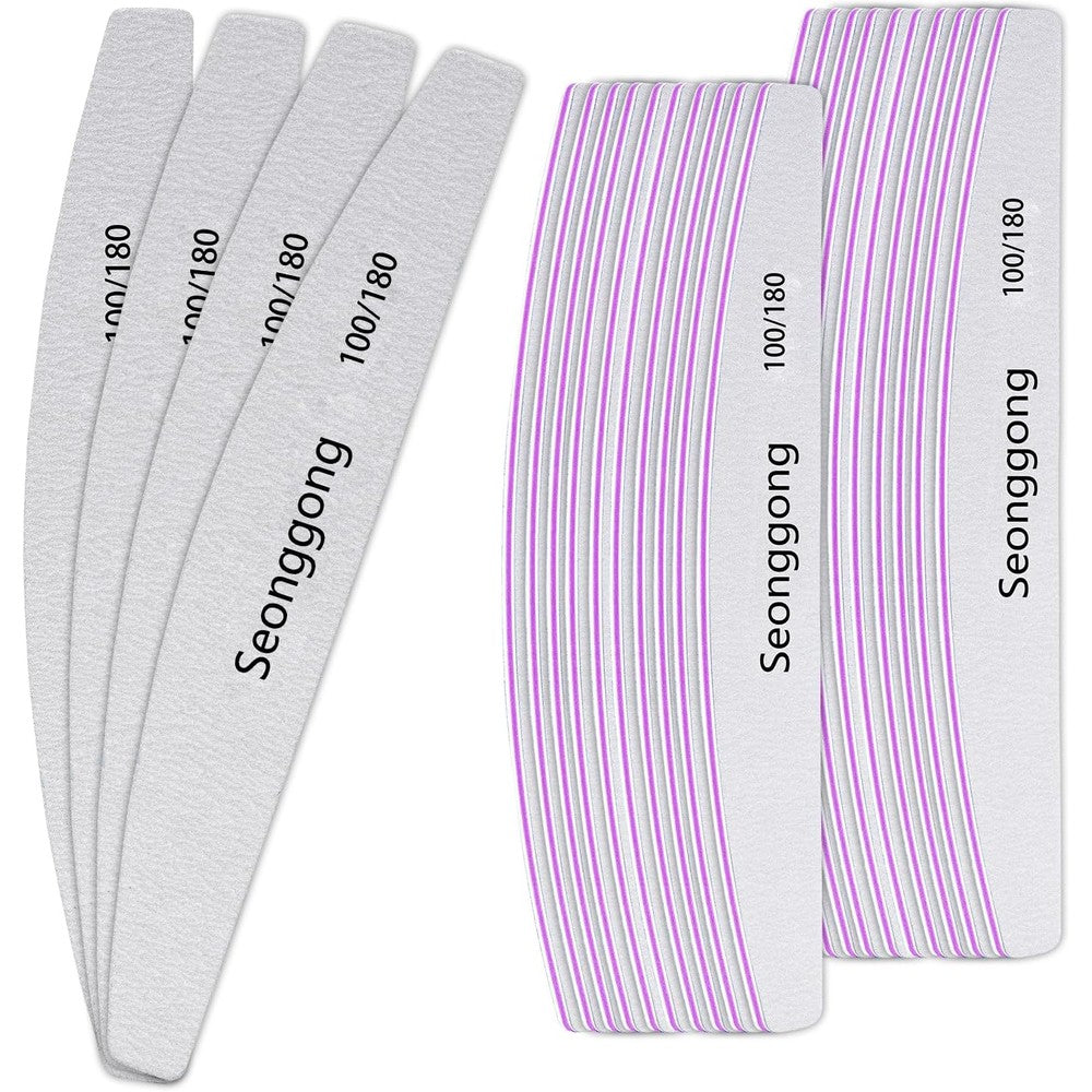 Seonggong 24 piece professional nail file set in retail packaging