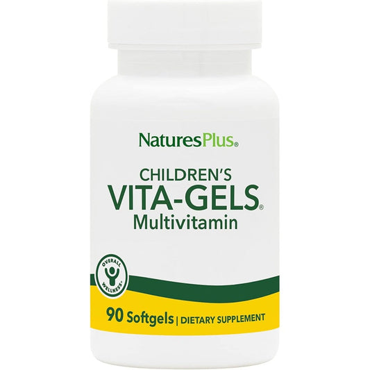 NaturesPlus Children's Vita-Gels 90 softgels front view for kid's wellness.