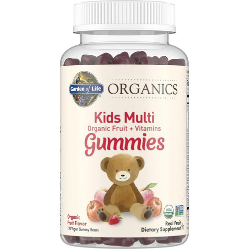 Garden of Life organic kids gummy vitamins with vitamins B12 C and D3 fruit flavour