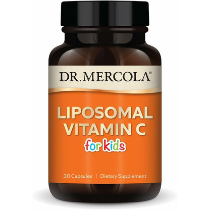 Dr. Mercola Liposomal vitamin C for kids 30 capsules bottle for immune support