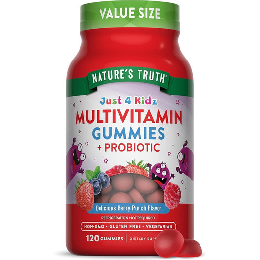 Nature's Truth Kids Multivitamin Gummies 120 count bottle front view