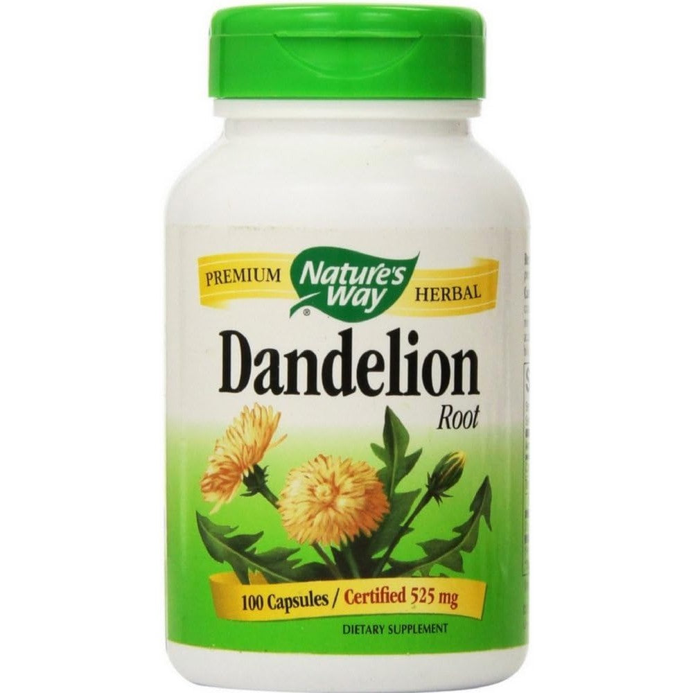 Nature's Way Dandelion Root 100 capsules front label dietary supplement