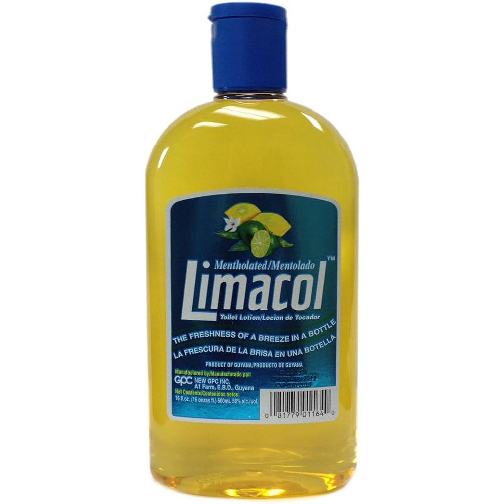 Limacol Mentholated Toilet Lotion Pack of 6 large bottles front view for refreshing body care.