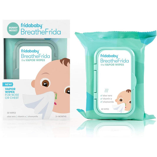 Frida Baby BreatheFrida Booger Wiper pack front view for baby congestion relief.