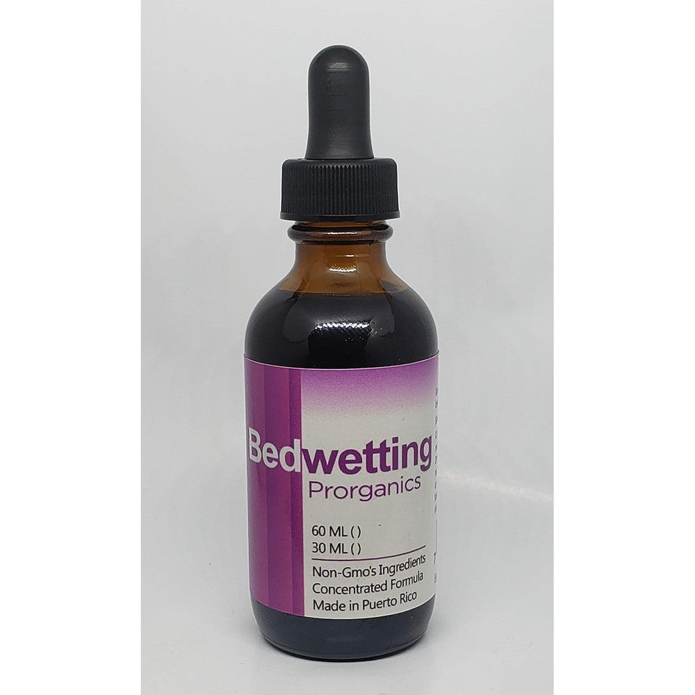 Prorganics BedWetting for Kids front view concentrated liquid herbal supplement.
