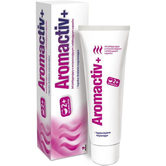 Aflofarm Aromactiv Plus Gel for Kids 50ml front view showing eucalyptus and lavender ingredients.