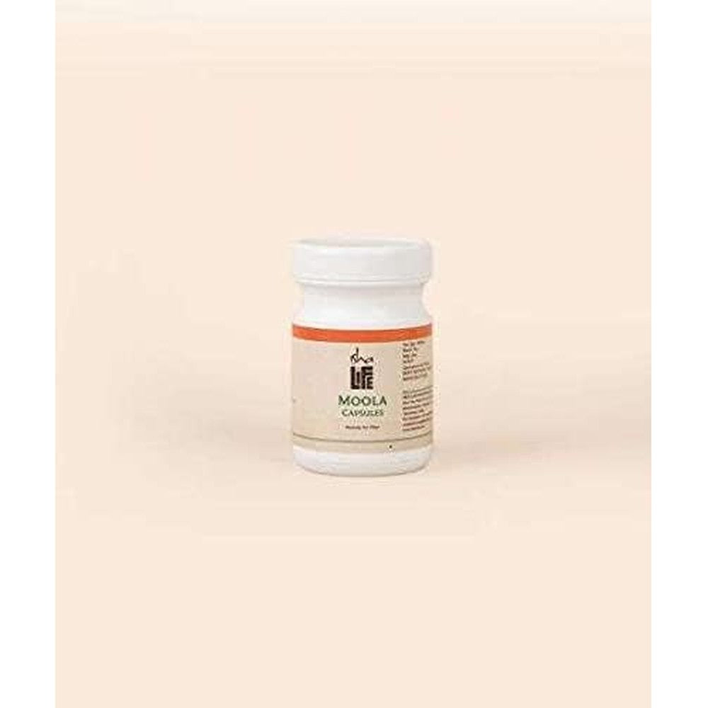 NWIL Isha Life Moola Chooranam 100 Capsules bottle front view for natural piles relief.