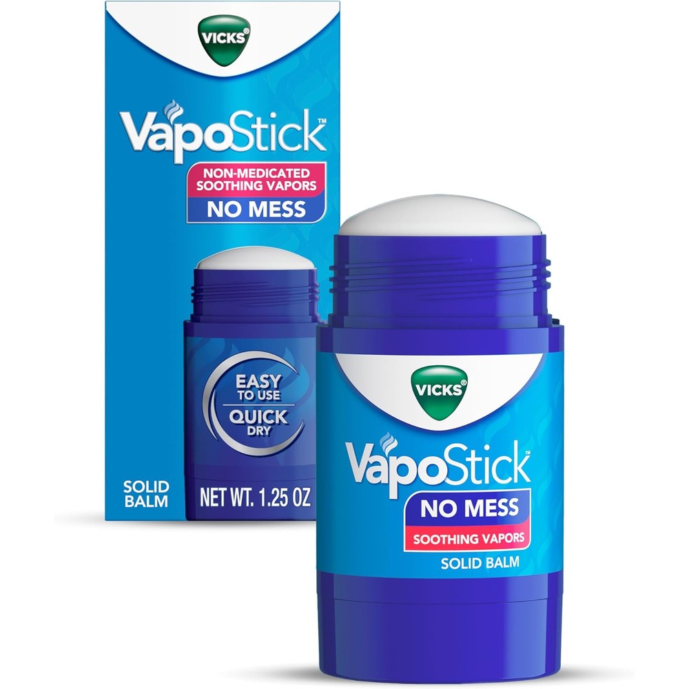 Vicks VapoStick Solid Balm 1.25 Ounce front view authentic USA import.