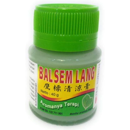 Balsem Lang Green Balm front view 40 gram bottle pack of two