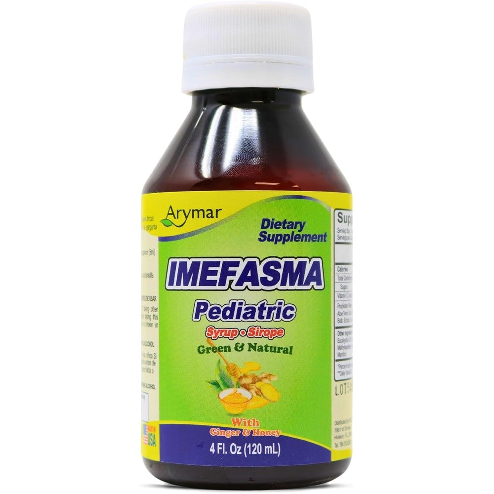 Arymar Imefasma Pediatric Cough Syrup front view 4 Fluid Ounce bottle