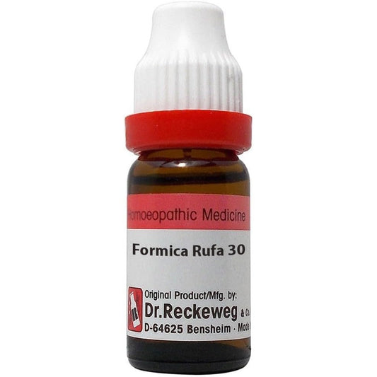 Dr. Reckeweg Formica Rufa 30 CH 11 ml bottle front view for joint pain relief