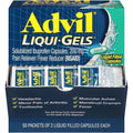 Advil Liqui Gels Ibuprofen 200mg front view of dispenser box for fast acting pain relief