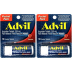 Advil Ibuprofen 200mg Pocket Pack front view for portable pain relief.