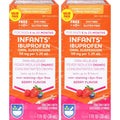 Rite Aid Infants' Dye Free Ibuprofen Drops 2-pack front view for fever relief