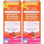 Rite Aid Infants' Dye Free Ibuprofen Drops 2-pack front view for fever relief