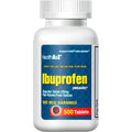 Time-Cap Labs Ibuprofen 200mg 500 count bottle front view for imported pain relief.