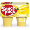 Snack Pack Lemon Pudding 4-pack front view showing citrus flavor.