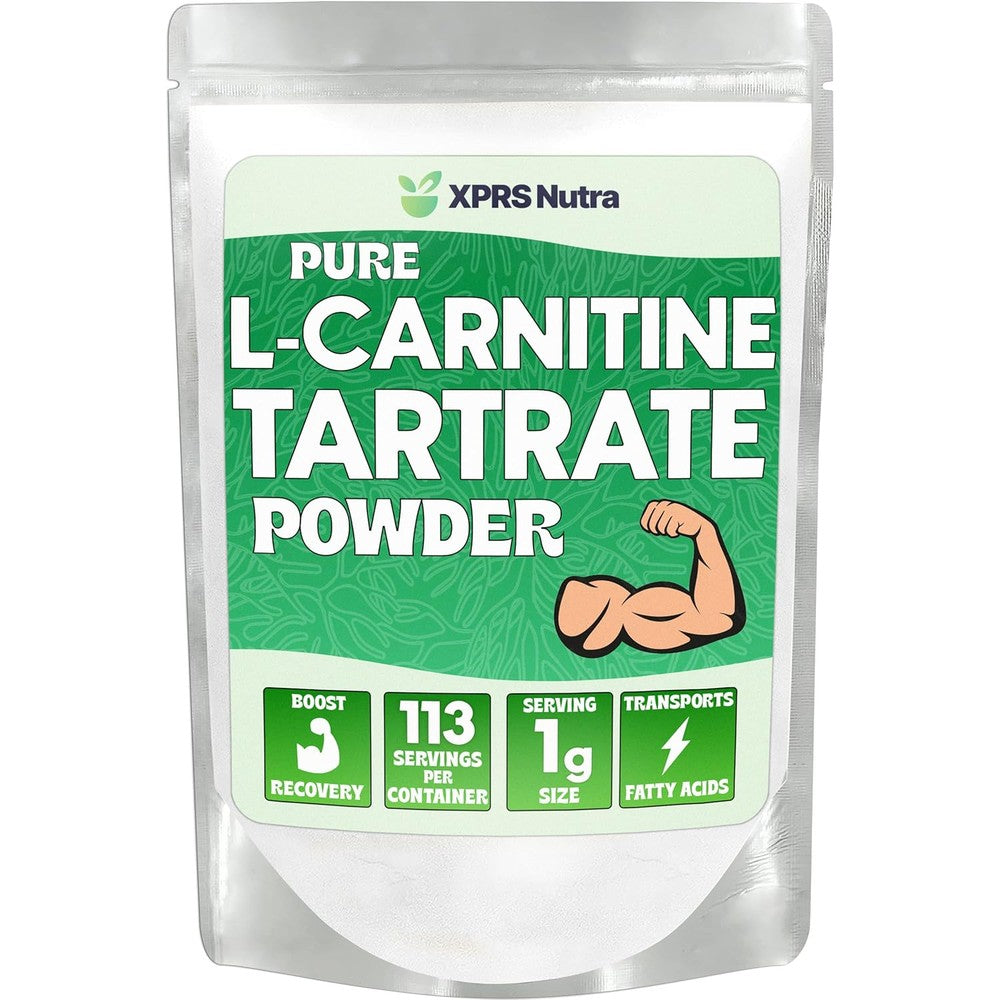 XPRS Nutra L-Carnitine L-Tartrate powder 4 ounce bag 118.0g