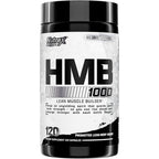 Nutrex Research HMB 1000 MG 120 Capsules front view for muscle recovery