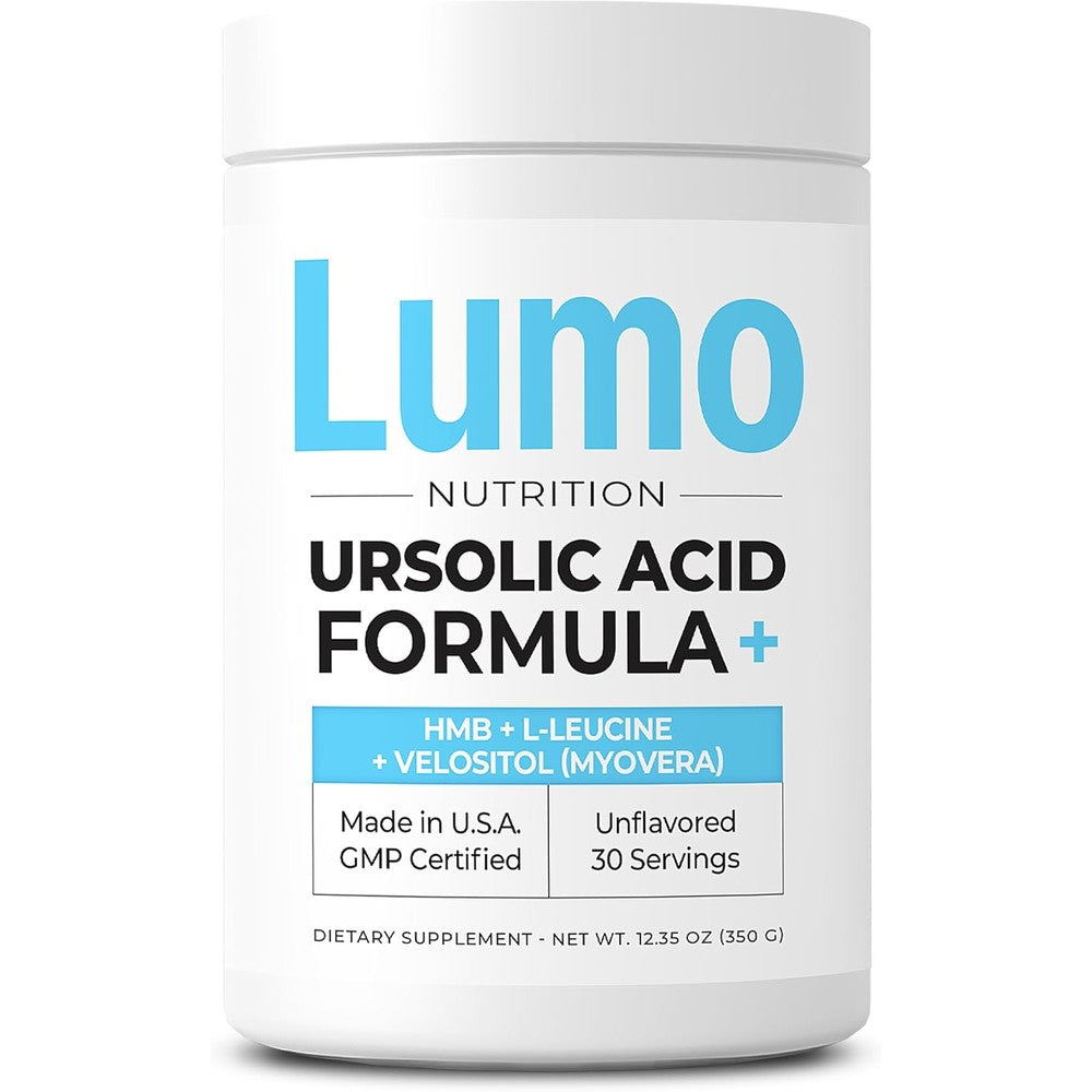 Lumo Nutrition Ursolic Acid Formula front view muscle recovery powder