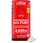 Six Star Nitric Oxide Fury 60 caplets front bottle view for muscle pump