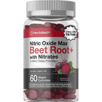 Horbäach Nitric Oxide Beet Root Gummies front view showing 60 vegan chews