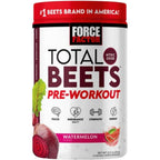 Force Factor Total Beets Pre Workout Powder watermelon flavor front view supplement container