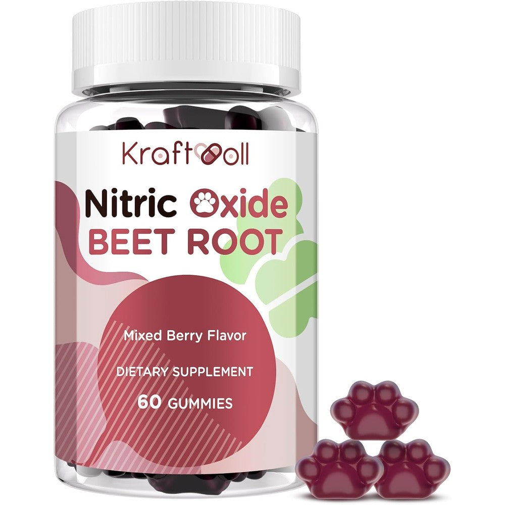 Kraftvoll nitric oxide beet root gummies with pomegranate and grapeseed powder