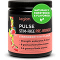 Legion Pulse caffeine free pre workout strawberry kiwi energy powder 531g