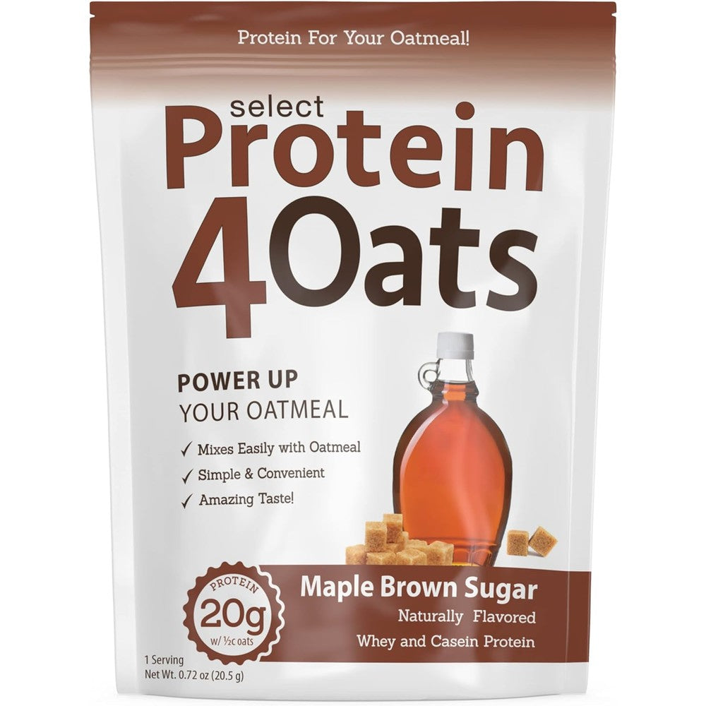 PEScience Protein4Oats Maple Brown Sugar front view protein for oatmeal