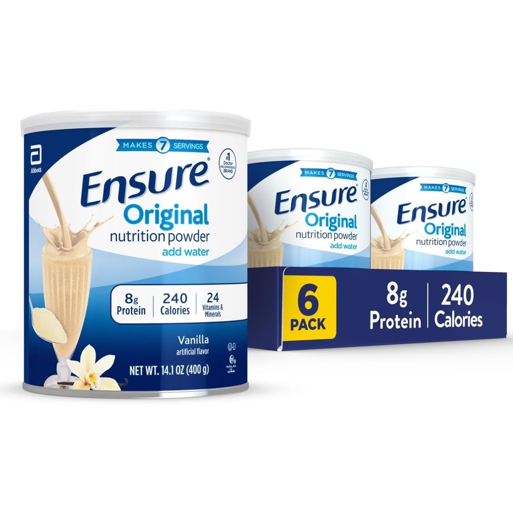 Ensure Original Nutrition Powder Vanilla front view protein supplement
