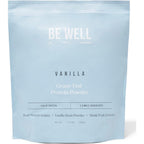 Be Well by Kelly Vanilla Grass Fed Beef Protein Powder front view for muscle recovery.