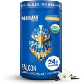 BIRDMAN Falcon Organic Vegan Protein Powder Vanilla front view 24g protein tub