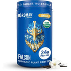 BIRDMAN Falcon Organic Vegan Protein Powder Vanilla front view 24g protein tub