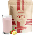 UpNourish Vegan Protein Powder Strawberry Banana front view plant based meal replacement